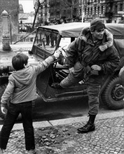 Berlin children join allied military maneuver