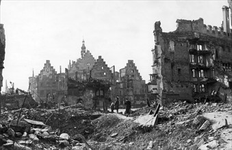 Second World War - destroyed Frankfurt on the Main