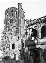 Post-war era in Cologne - city hall ruin