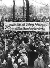 Hunger demonstration in post-war Germany