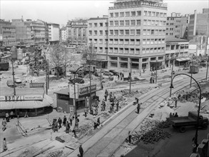 Post-war era - reconstruction of Frankfurt on the Main