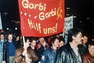 GDR - Demonstrations in Leipzig 1989