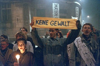 Monday Demonstration in Leipzig - Archive photograph 1989