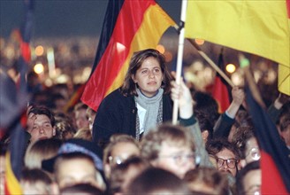 German Unification Celebration (archive photograph 1990, text 1991)