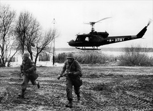Landing exercise of American army in Berlin