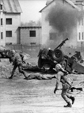 US soldiers during fighting exercises in Berlin