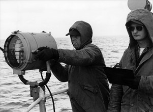 Signalmen during NATO exercise in North Sea