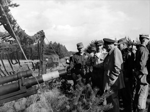 US general Eisenhower at fall maneuvers of allied in Germany
