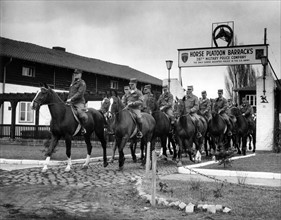 Mounted military police of the U.S. army