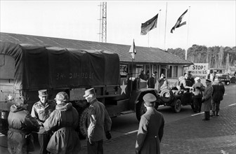 US troop transport arrives at Berlin after trip through Soviet zone