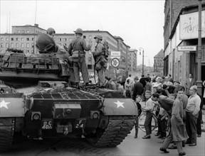 US tank at sector border in West Belrin 1961