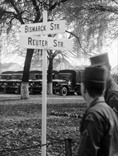 "German" street signs in U. S. barracks