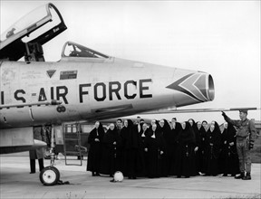 Nuns visit airport of the US air force