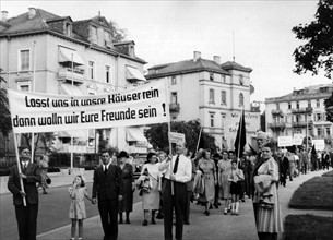 Victims of occupation protesting in Bad Nauheim