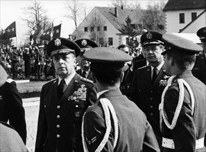 Generals during military parade of the US Army in Stuttgart