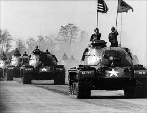 Anniversary parade of the 3rd US armored division in Hanau