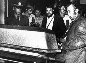 Olympic Games 1972: coffin with a killed Israeli