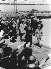 Adolf Hitler 1938 on state visit in Italy