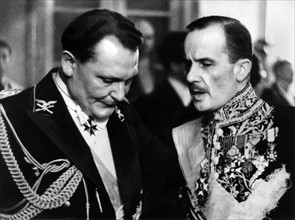 Nazi officer Hermann Göring and Robert Coulondre