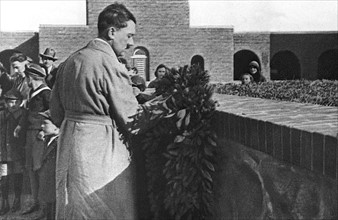 Adolf Hitler honors the fallen of the Battle of Tannenberg