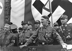 Adolf Hitler at a rally in Dortmund 1933
