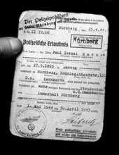 Persecution of Jews in the Third Reich: special pass