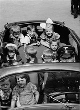Third Reich - children in a Volkswagen 1939