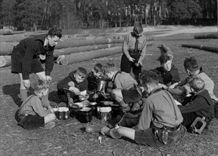 Third Reich - Hitler Youth at youth hostel 1934