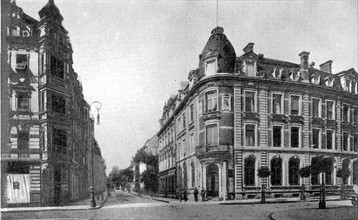 Kaiser Street in Saarbrücken around 1912