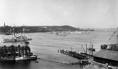 Historical Kiel - naval port