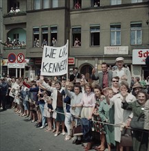 US president Kennedy is welcomed in Berlin in 1963