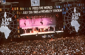 Live Aid concert in London Wembley Stadium