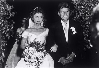Hochzeit von Jacqueline Lee Bouvier und John F. Kennedy am 12...