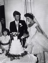 Hochzeit von Jacqueline Lee Bouvier und John F. Kennedy am 12...