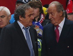 Michel Platini et Juan Carlos Ier