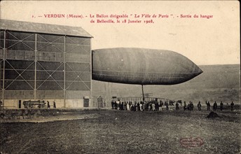 Verdun Meuse, Le Ballon dirigeable La Ville de Paris