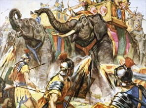 Hannibal (247-183 b.C). Military Carthaginian statesman. Hannibal crosses the Alps.