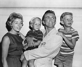 Kirk Douglas with family