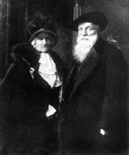 Auguste Rodin with wife
