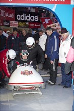 Exklusiv: Fürst Albert II. beim Monaco Bob Rennen in Saint Moritz