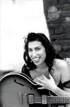 Portrait of singer Amy Winehouse photogr..........