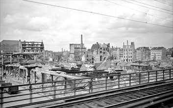 Nachkriegszeit - Trümmer in Hamburg 1947