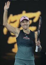 (190116) -- MELBOURNE, Jan. 16, 2019 () -- Angelique Kerber of Germany celebrates after the women's
