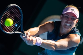(190120) -- MELBOURNE, Jan. 20, 2019 () -- Angelique Kerber of Germany is in action during women's