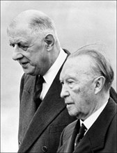 Charles de Gaulle et Konrad Adenauer
