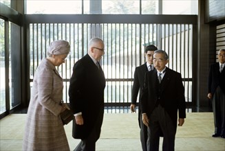 Bundespräsident Gustav Heinemann und seine Gattin Hilda werden bei ihrem Besuch in Japan im Mai
