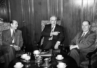 Jacques Chirac, Helmut Kohl, François Mitterrand