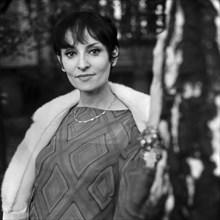 Die französische Chansonsängerin und Komponistin Barbara, Deutschland 1960er Jahre. French chanson