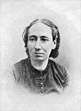 Das zeitgenössische Porträt zeigt die französische Anarchistin und Autorin Louise Michel