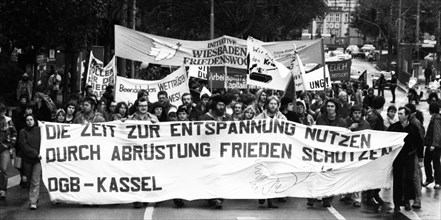 Peace demonstration in October 1981 in frankfurt